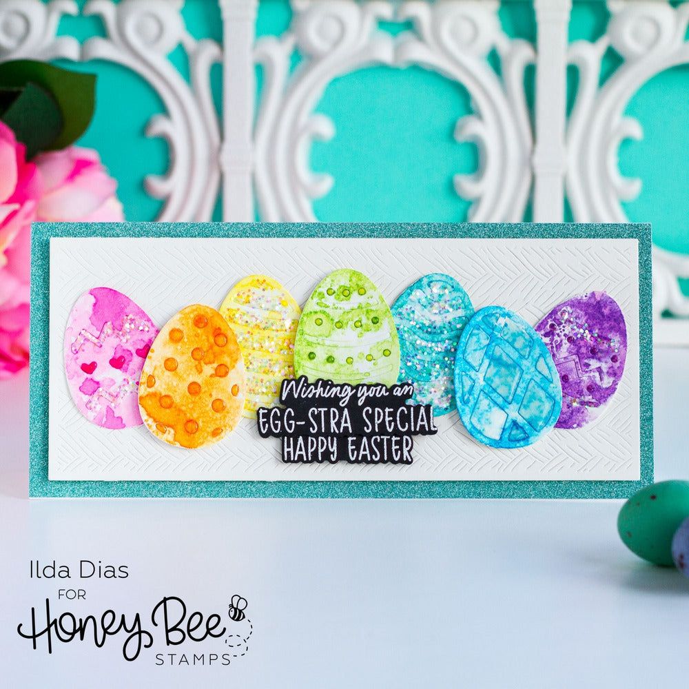 Easter Eggs - 6"x6" Coordinating Stencil - Retiring - Honey Bee Stamps