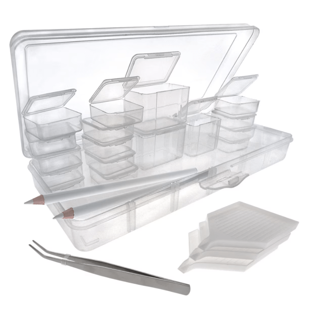 Embellishment, Sequin, Bead Storage Boxes and 24 Piece Accessory Tool Kit - Honey Bee Stamps