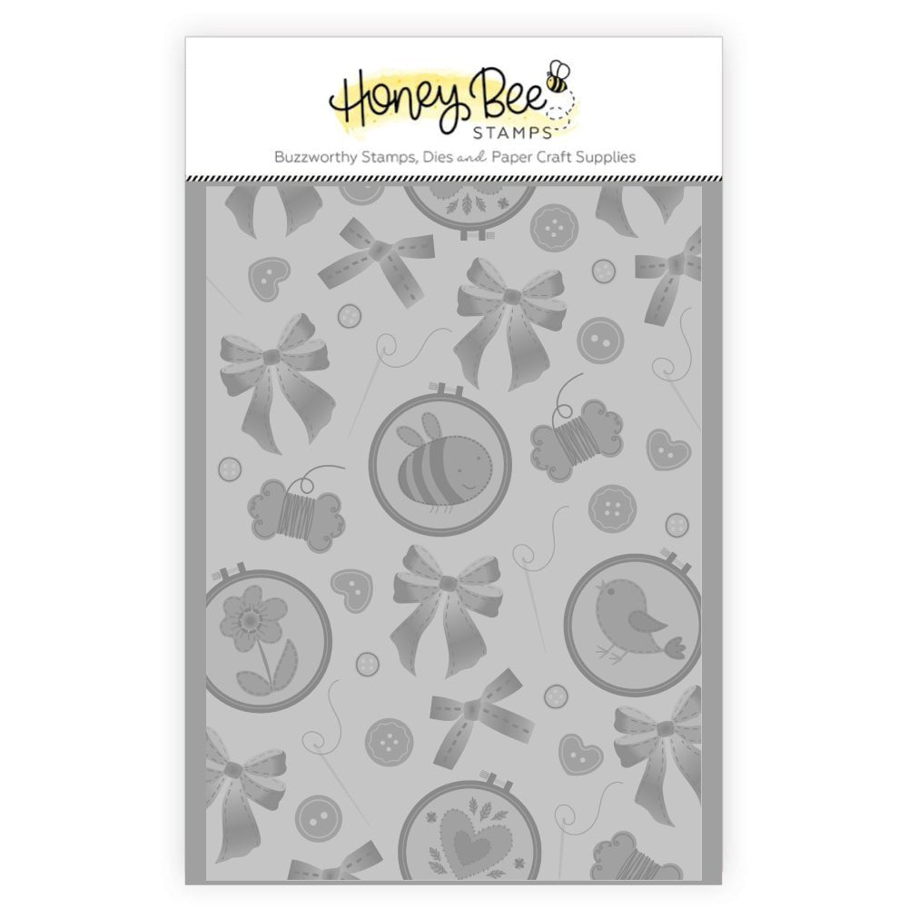 Embroidered - 3D Embossing Folder - Honey Bee Stamps
