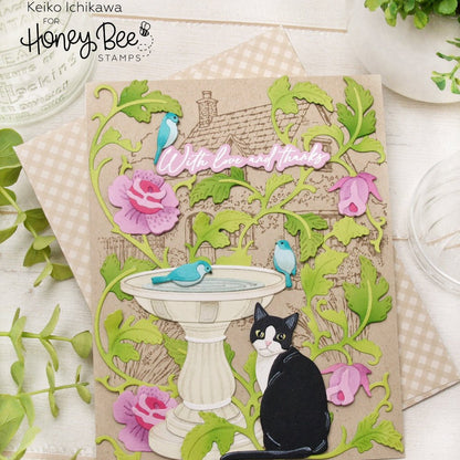 English Cottage - 4.25x5 Rubber Cling Stamp Set - Honey Bee Stamps