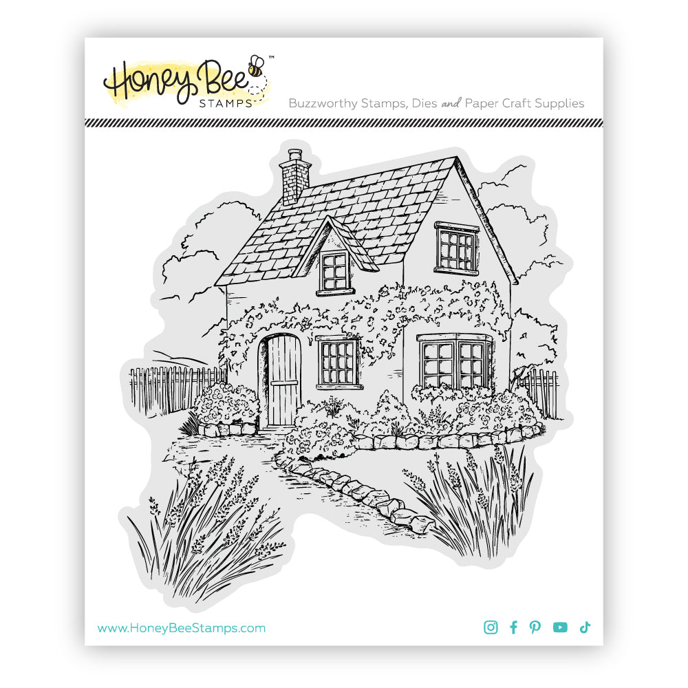 English Cottage - 4.25x5 Rubber Cling Stamp Set - Honey Bee Stamps