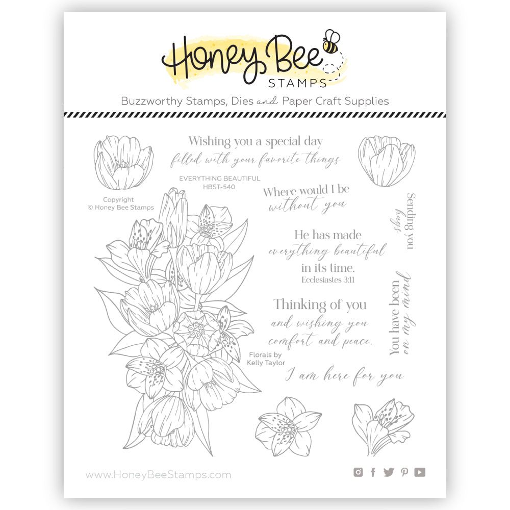 Everything Beautiful - 6x6 Photopolymer Stamp Set - Honey Bee Stamps
