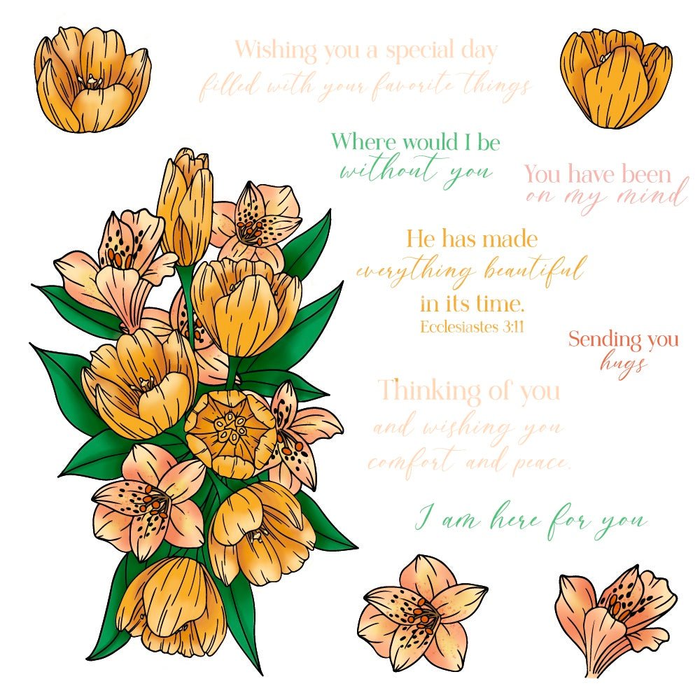 Everything Beautiful - 6x6 Photopolymer Stamp Set - Honey Bee Stamps