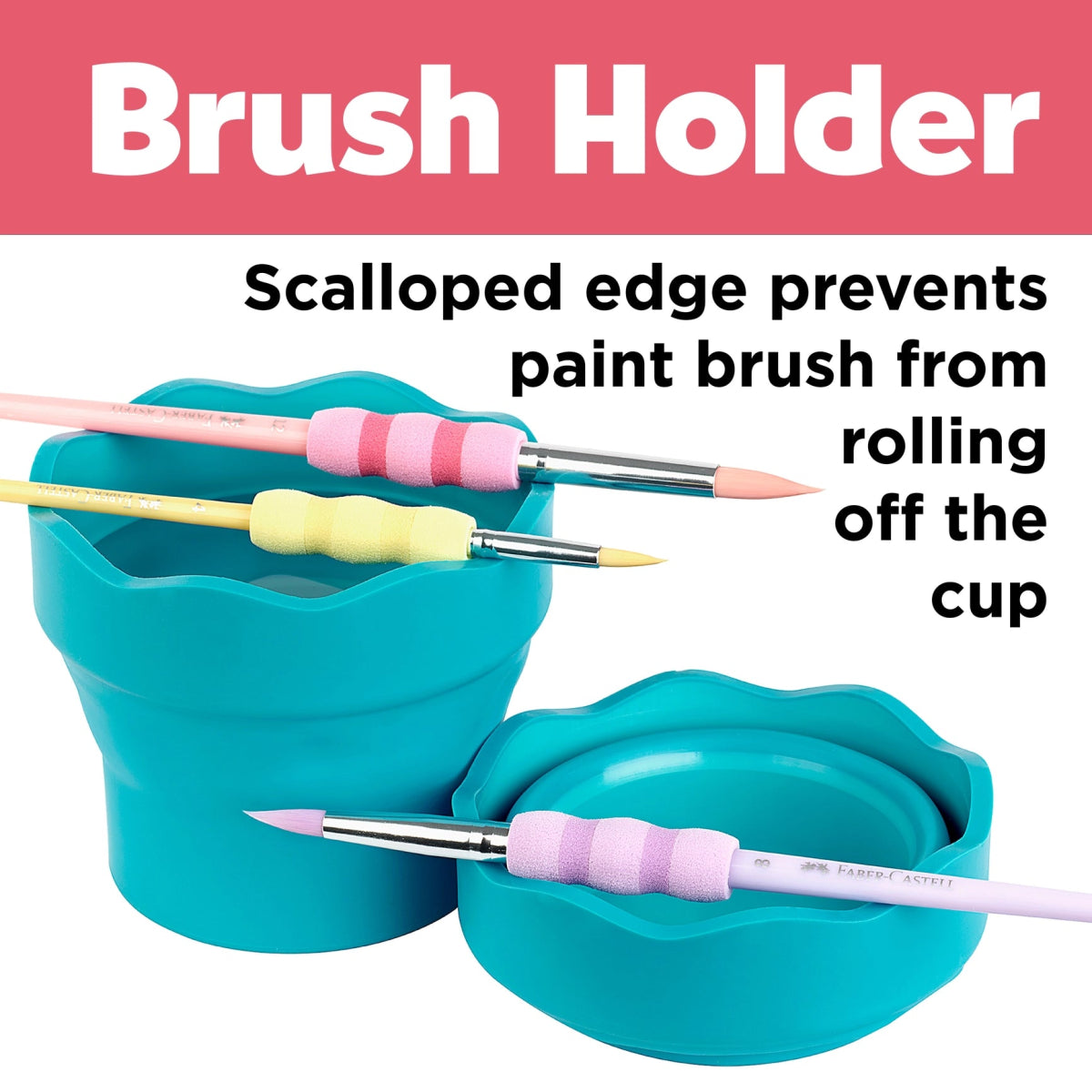 Faber - Castell Collapsible Paint Water Cup - Teal - Honey Bee Stamps