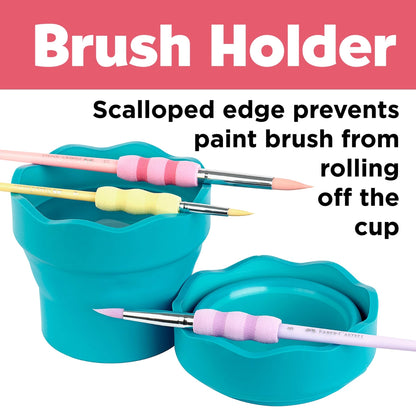 Faber - Castell Collapsible Paint Water Cup - Teal - Honey Bee Stamps