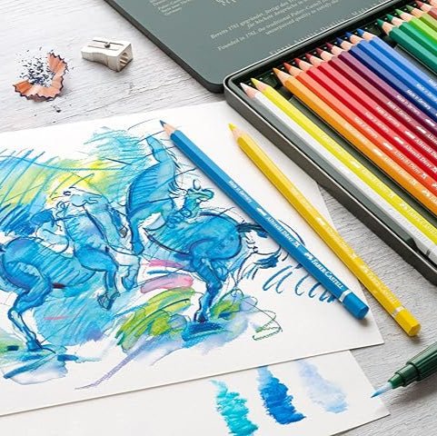 Faber-Castell Watercolor Colored Pencil Set - Metal Tin 12pc