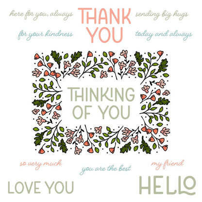 Fall Foliage Frame - 6x8 Photopolymer Stamp Set - Honey Bee Stamps