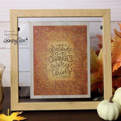 Fall Foliage Frame - Set of 4 - 6"x6" Coordinating Stencils - Honey Bee Stamps