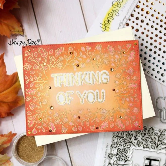 Fall Foliage Frame - Set of 4 - 6"x6" Coordinating Stencils - Honey Bee Stamps