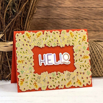 Fall Foliage Frame - Set of 4 - 6"x6" Coordinating Stencils - Honey Bee Stamps