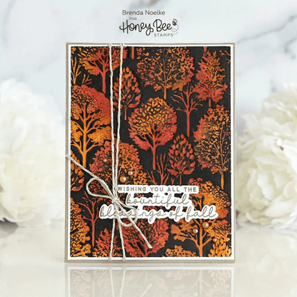 Fall Forest - 3D Embossing Folder - Honey Bee Stamps