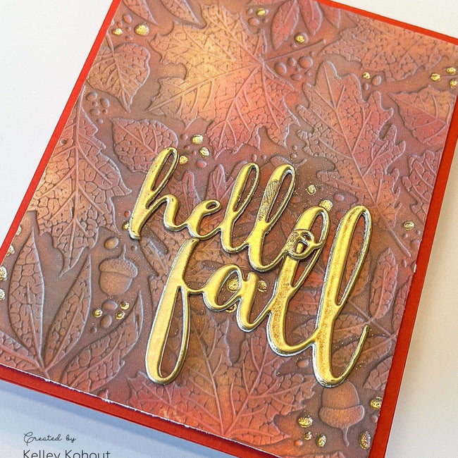 Fall Leaves 3D Embossing Folder - Honey Bee Stamps