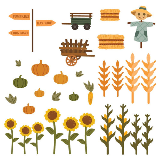 Farmhouse Fields Pumpkin Patch Add - On - Honey Cuts - Stand - Alone Dies - Honey Bee Stamps