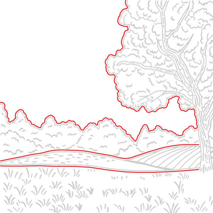 Farmhouse Fields Scene Builder Cover Plate - Honey Cuts - Coordinating Dies - Honey Bee Stamps