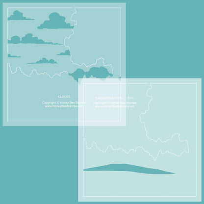 Farmhouse Fields - Set Of 6 - 6"x6" Layering Stencils - Honey Bee Stamps