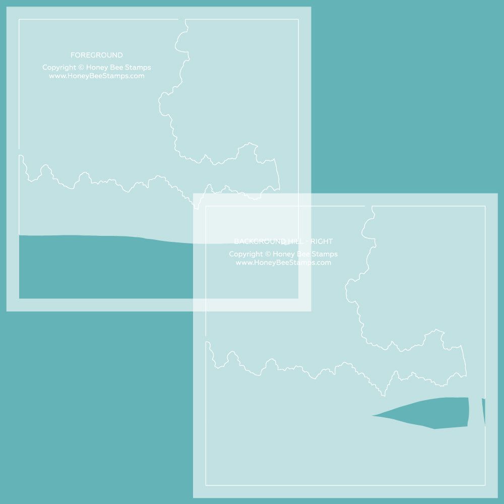 Farmhouse Fields - Set Of 6 - 6"x6" Layering Stencils - Honey Bee Stamps