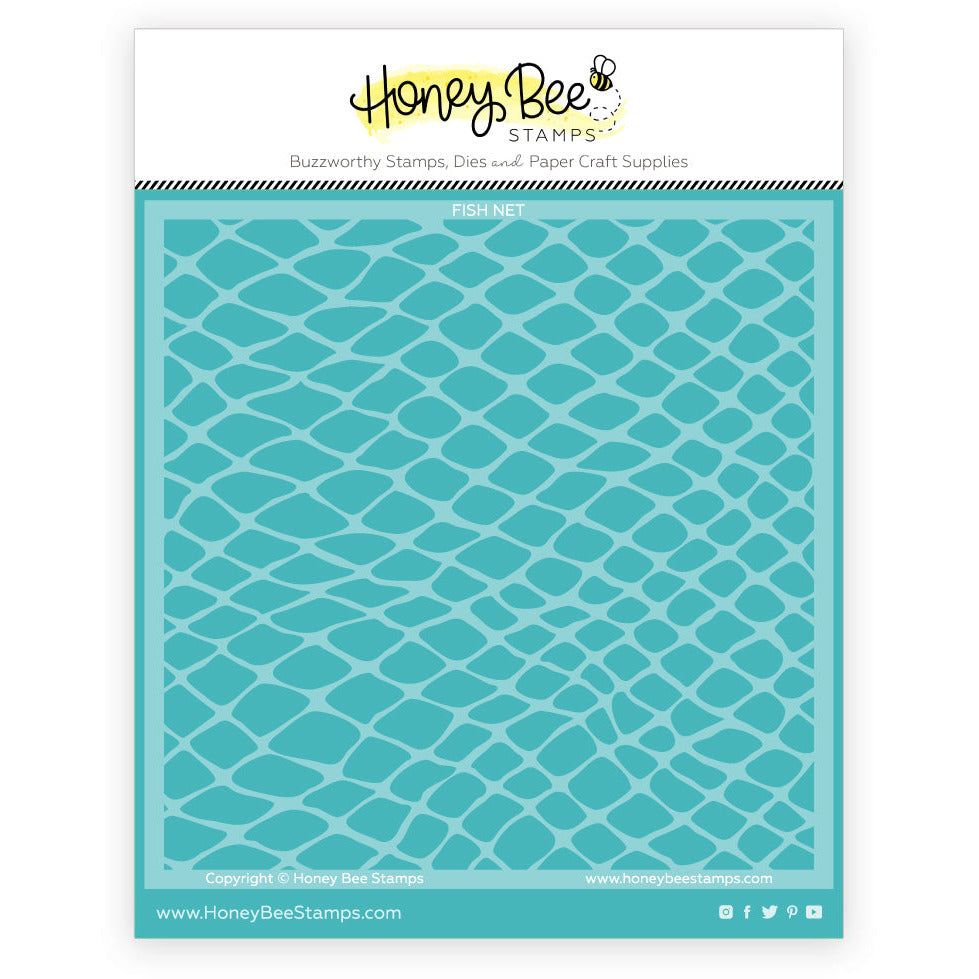Fish Net - 6"x6" Background Stencil - Honey Bee Stamps