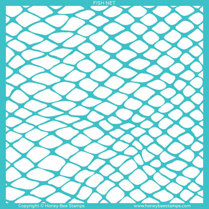 Fish Net - 6"x6" Background Stencil - Honey Bee Stamps
