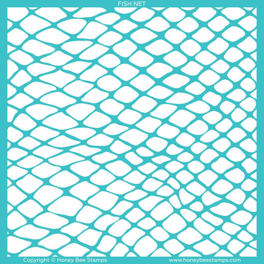 Fish Net - 6"x6" Background Stencil - Honey Bee Stamps