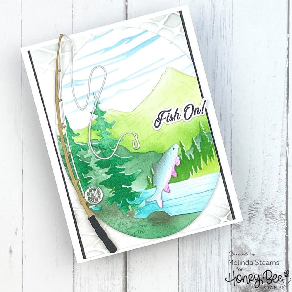 Fish Net - 6"x6" Background Stencil - Honey Bee Stamps