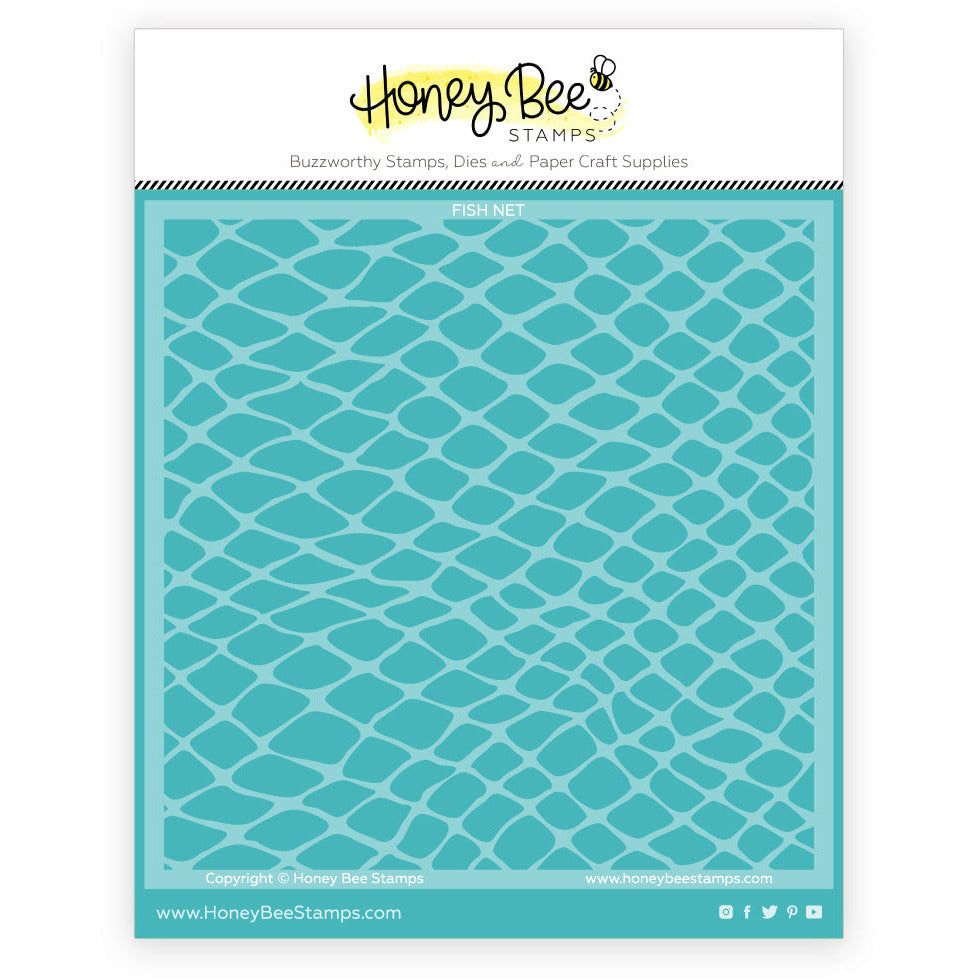 Fish Net Background Stencil - Honey Bee Stamps