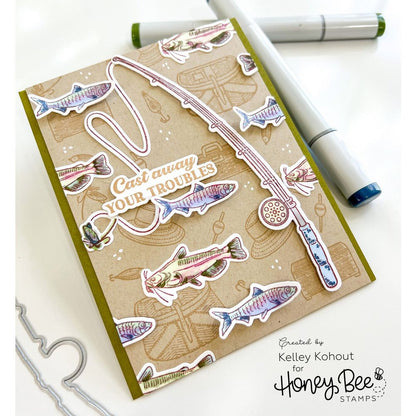 Fishing Legend - 5x6 Photopolymer Stamp Set - Honey Bee Stamps