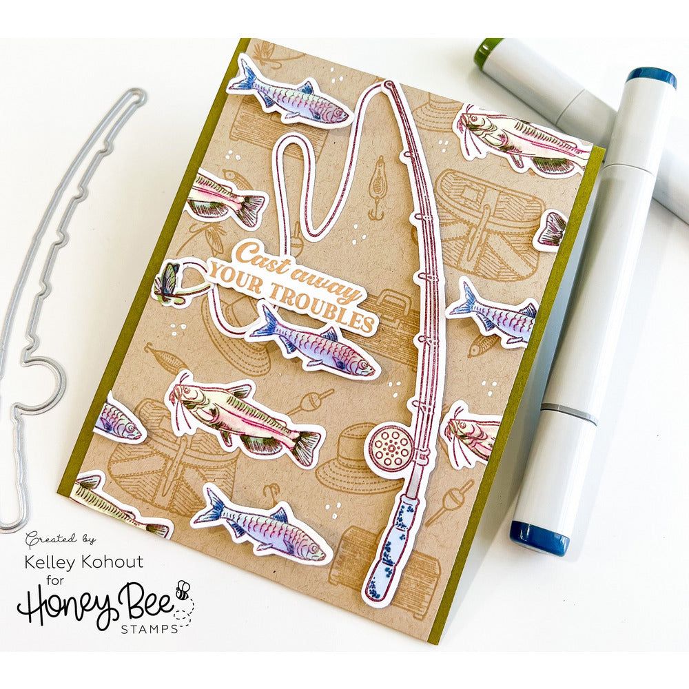 Fishing Legend - Honey Cuts - Coordinating Dies - Honey Bee Stamps