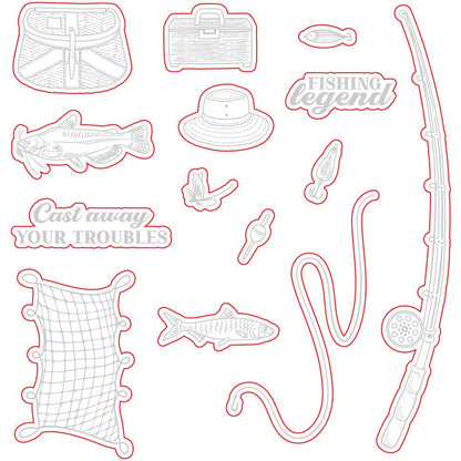 Fishing Legend - Honey Cuts - Coordinating Dies - Honey Bee Stamps