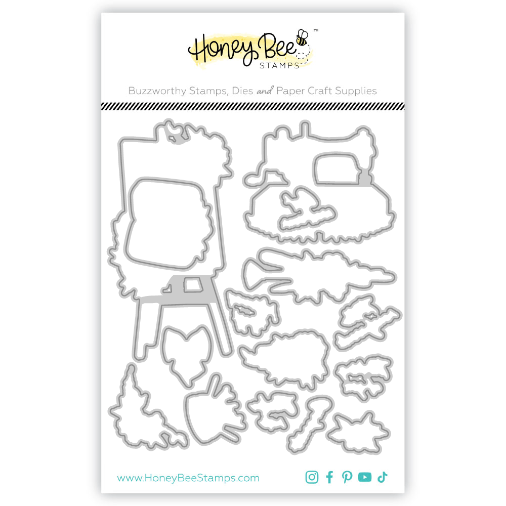 Floral Easel - Honey Cuts - Coordinating Dies - Honey Bee Stamps