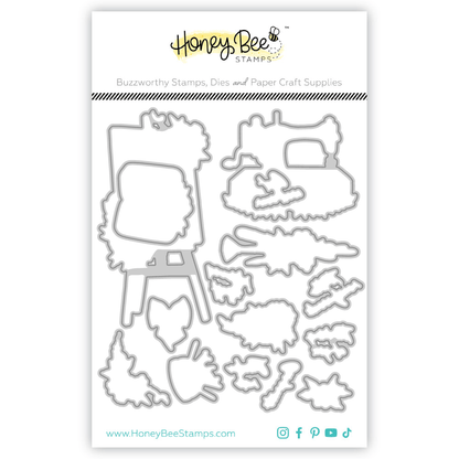 Floral Easel - Honey Cuts - Coordinating Dies - Honey Bee Stamps