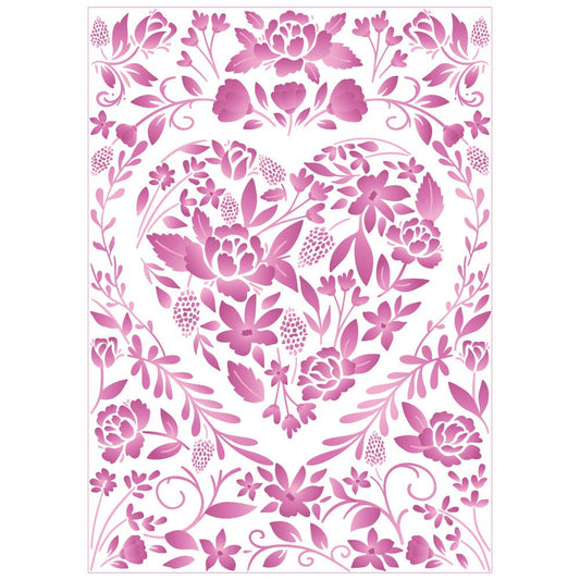 Floral Heart 3D Embossing Folder and Coordinating Die Set - Honey Bee Stamps