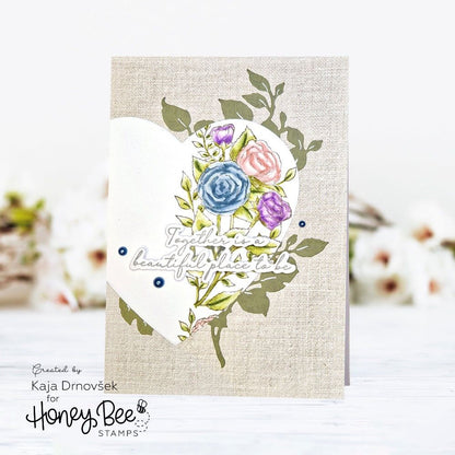 Floral Heart 3D Embossing Folder and Coordinating Die Set - Honey Bee Stamps