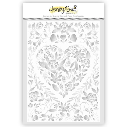 Floral Heart 3D Embossing Folder and Coordinating Die Set - Honey Bee Stamps