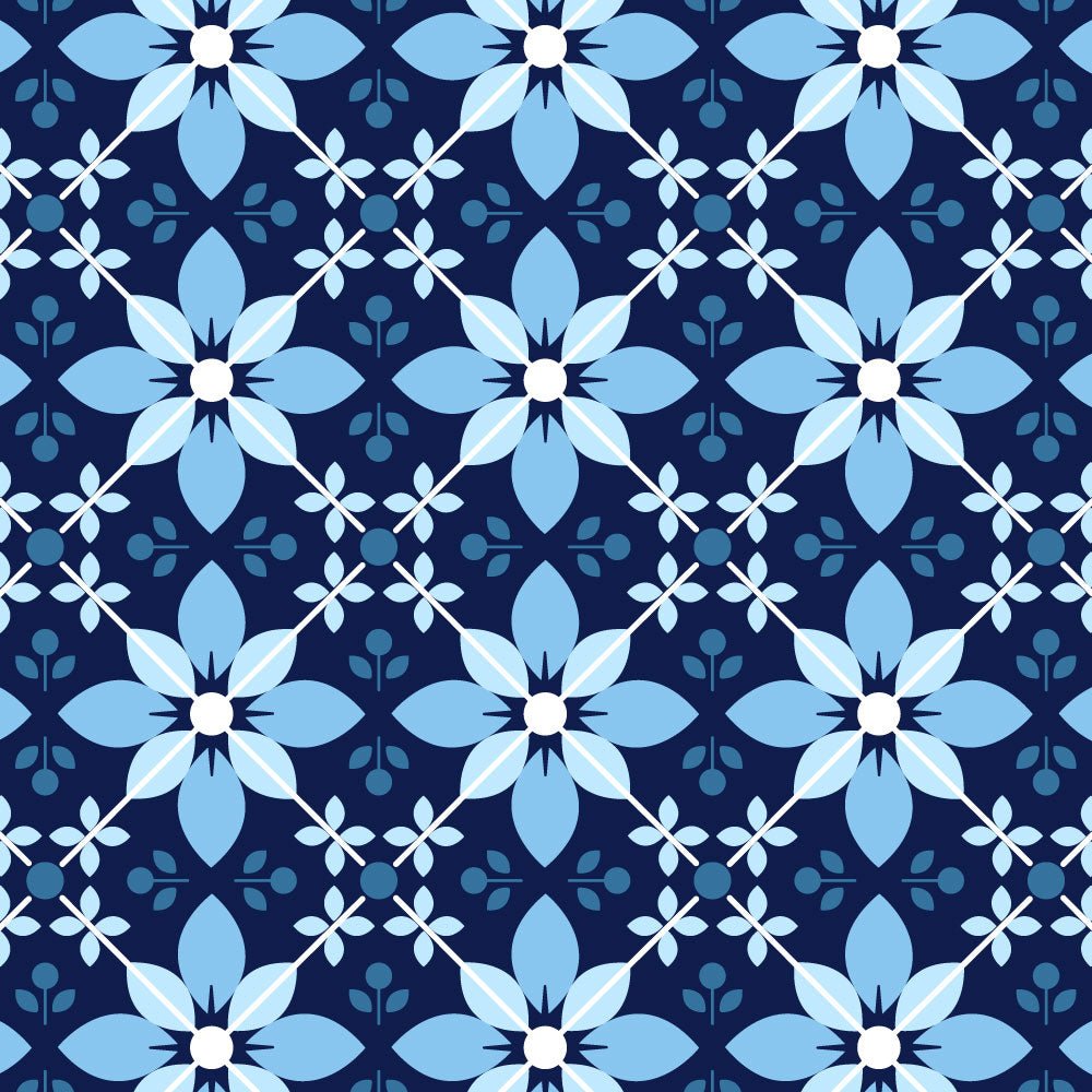 Floral Mosaic - Set of 4 - 6"x6" Layering Stencils - Honey Bee Stamps