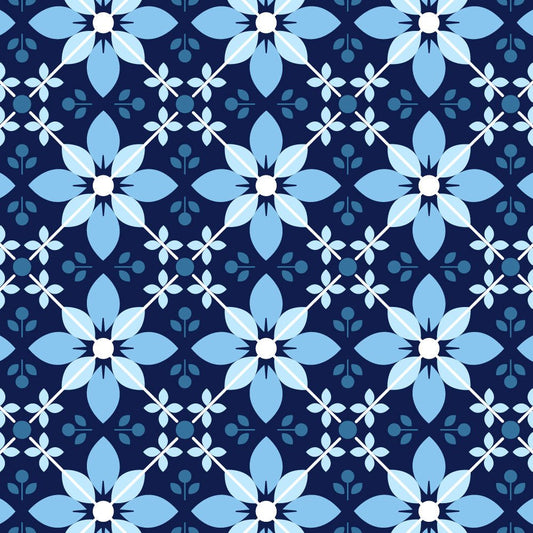 Floral Mosaic - Set of 4 - 6"x6" Layering Stencils - Honey Bee Stamps