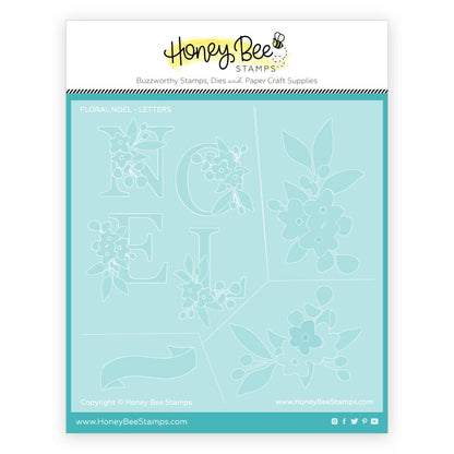 Floral Noel - Set of 6 - 6"x6" Coordinating Stencils - Honey Bee Stamps