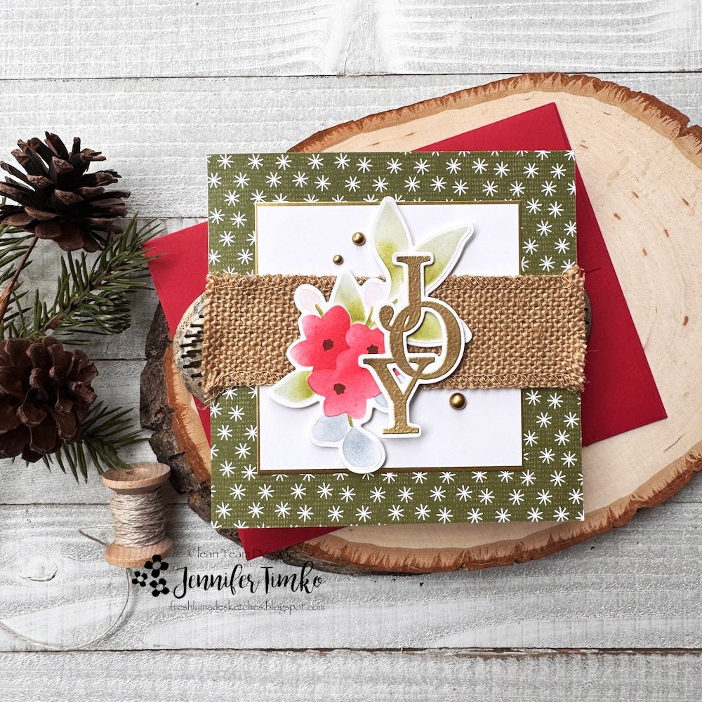 Floral Noel - Set of 6 - 6"x6" Coordinating Stencils - Honey Bee Stamps