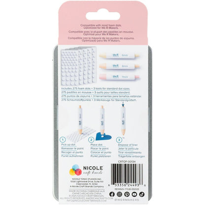 Foam Dot Setter Kit - Set of 3 Sizes 6mm, 8mm, 11mm by We R Memory Keepers - Honey Bee Stamps