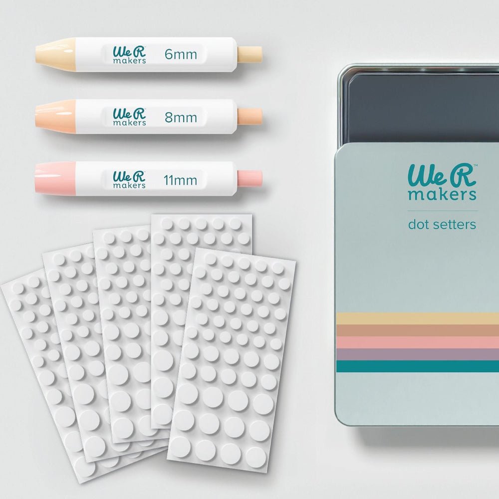 Foam Dot Setter Kit - Set of 3 Sizes 6mm, 8mm, 11mm by We R Memory Keepers - Honey Bee Stamps