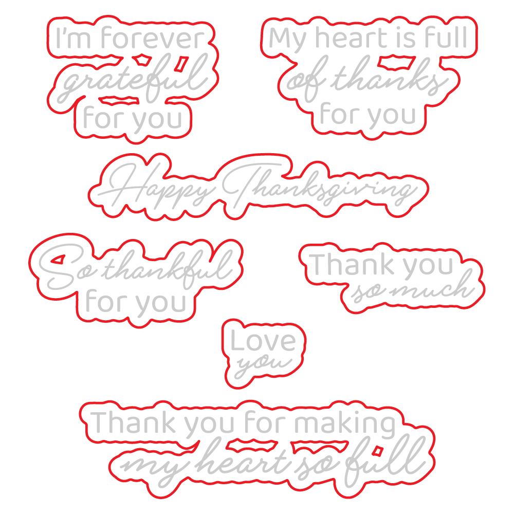 Forever Grateful - Honey Cuts - Coordinating Dies - Honey Bee Stamps