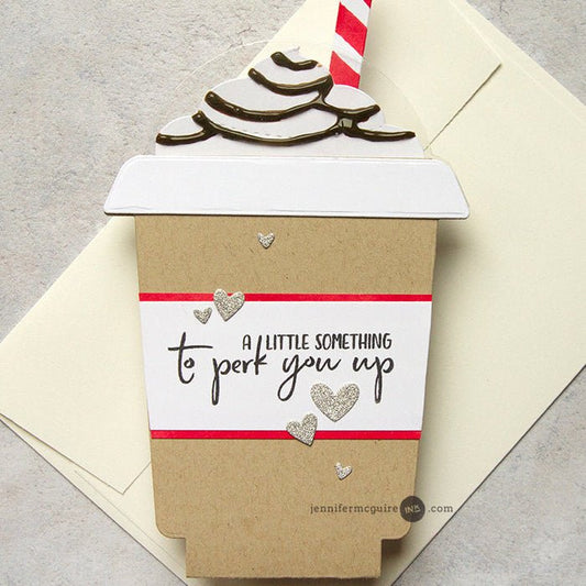 Frappe Shake Card - Honey Cuts - Stand - Alone Dies - Retiring - Honey Bee Stamps