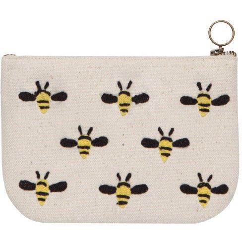 Frida Sweet Bees Small Zipper Pouch - Honey Bee Stamps