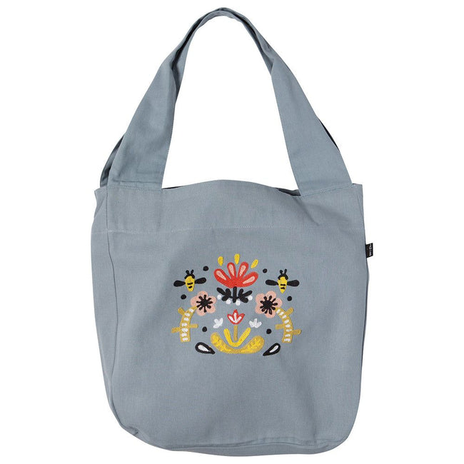 Frida To and Fro - Sweet Bees Embroidery Tote Bag - Honey Bee Stamps