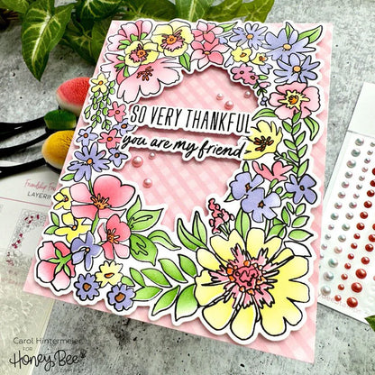 Squared Spring Florals - Set of 6 Coordinating 6x6" Stencils