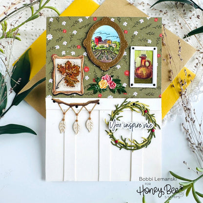 Gallery Wall: Fall - 5x7 Rubber Cling Stamp - Honey Bee Stamps