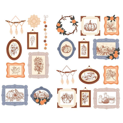Gallery Wall: Fall - 5x7 Rubber Cling Stamp - Honey Bee Stamps