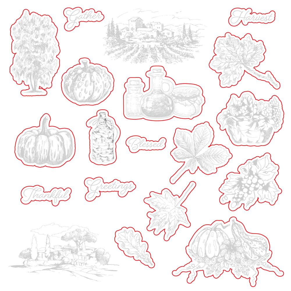 Gallery Wall: Fall - Honey Cuts - Coordinating Dies - Honey Bee Stamps