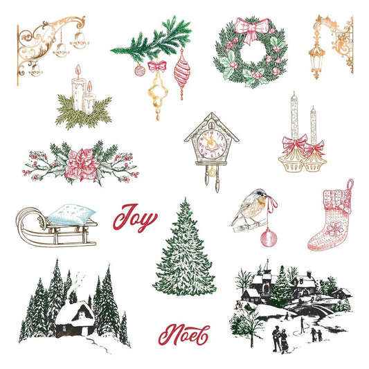 Gallery Wall: Holiday - 5"x7" Rubber Cling Stamp Set - Honey Bee Stamps