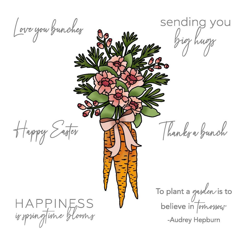 Garden Bouquet - 4x6 Photopolymer Stamp Set - Honey Bee Stamps