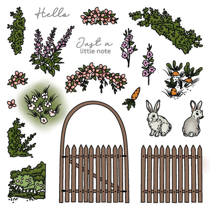 Garden Gate - 6x6 Photopolymer Stamp Set - Honey Bee Stamps